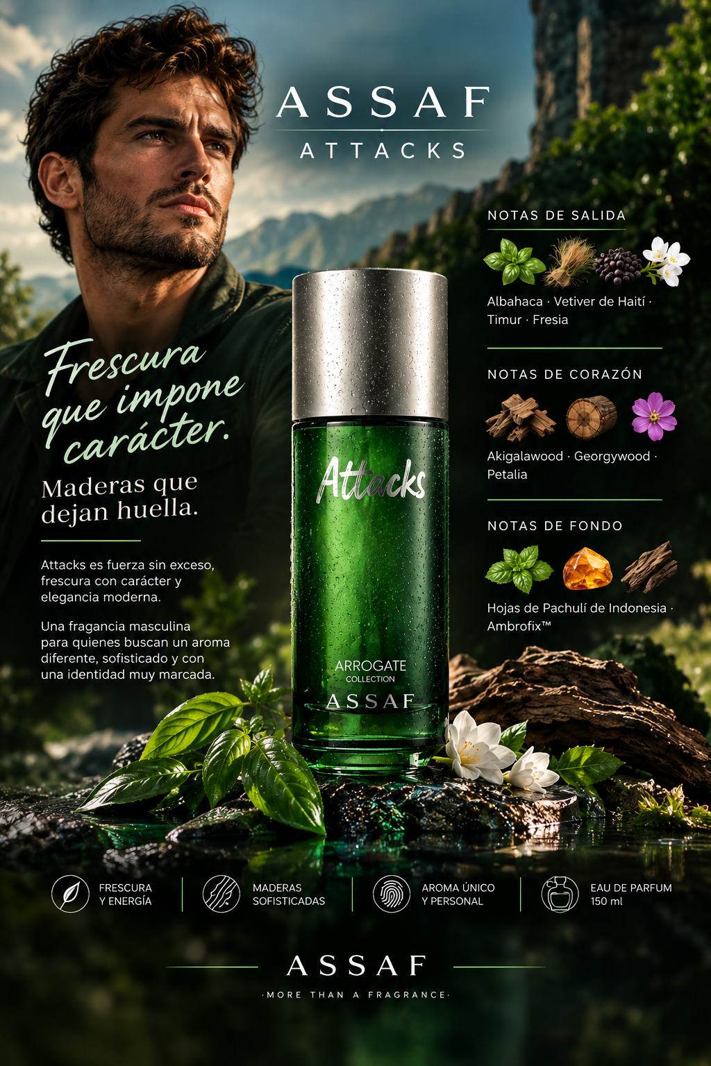 perfume assaf attacks masculino elegante intenso estilo bois imperial