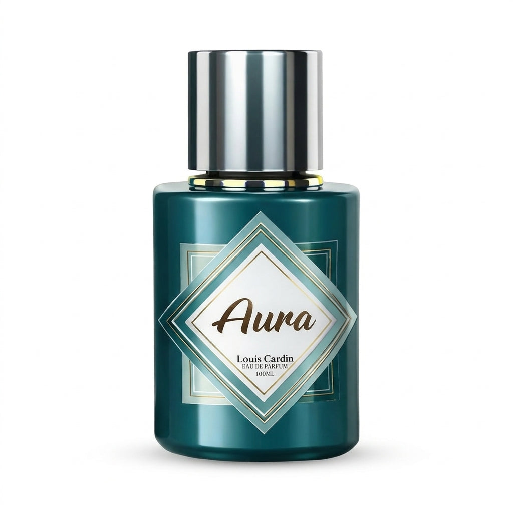 Perfume Aura de Louis Cardin, fragancia unisex aromática fougère