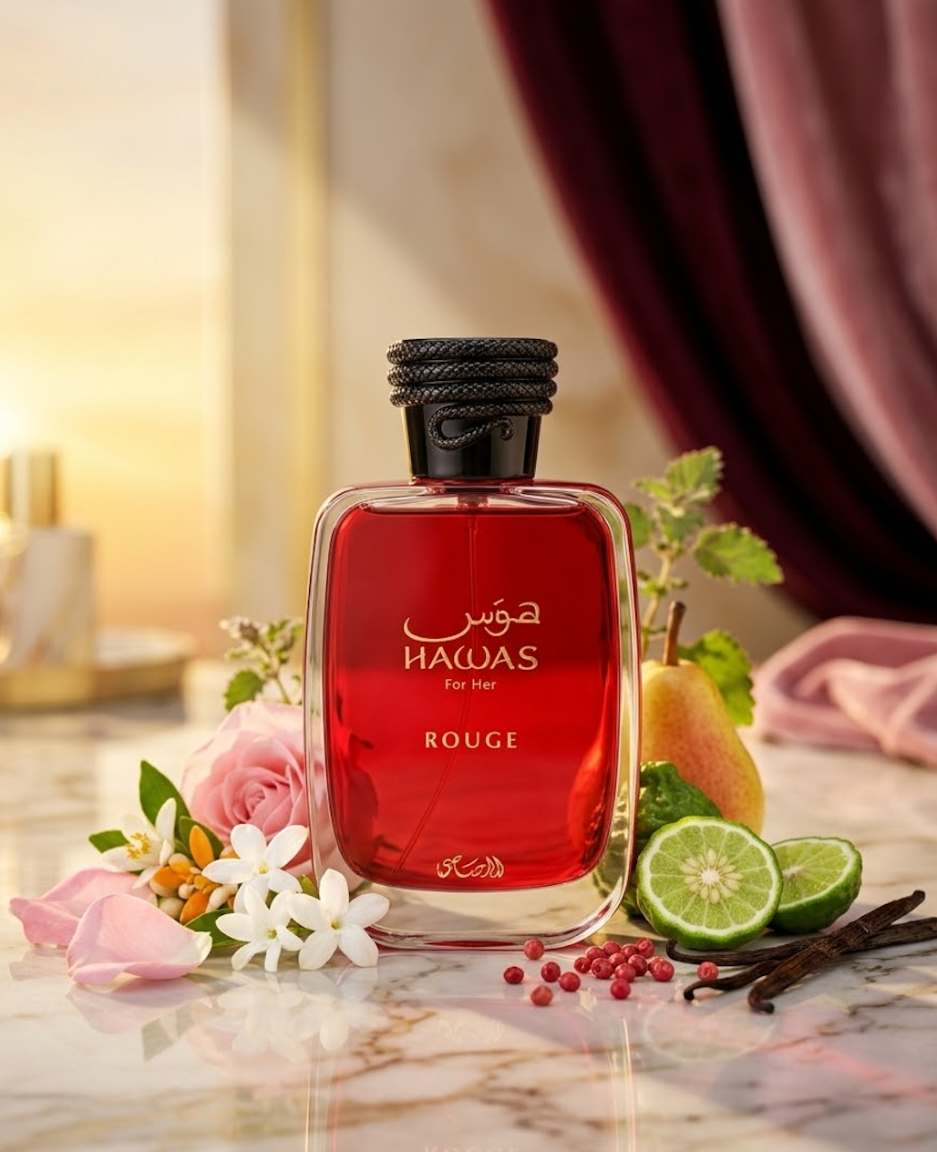 hawas rouge de rasasi perfume femenino españa elegante botella original
