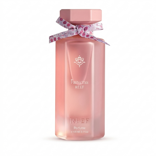 Princess Reef de Reef Perfumes, perfume árabe femenino con rosa de Damasco, vainilla, cuero y ámbar.