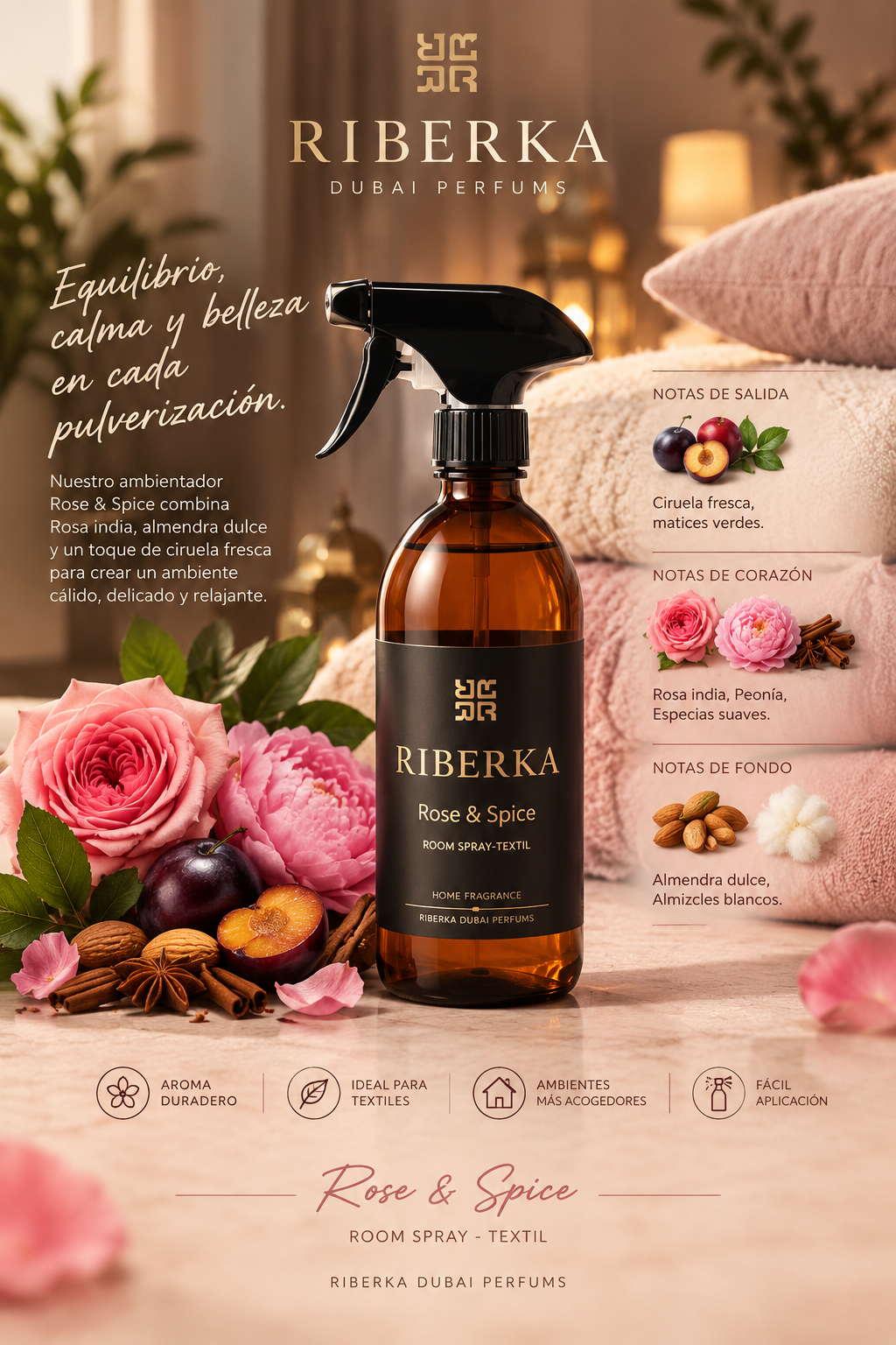 amientador texil rose&spice