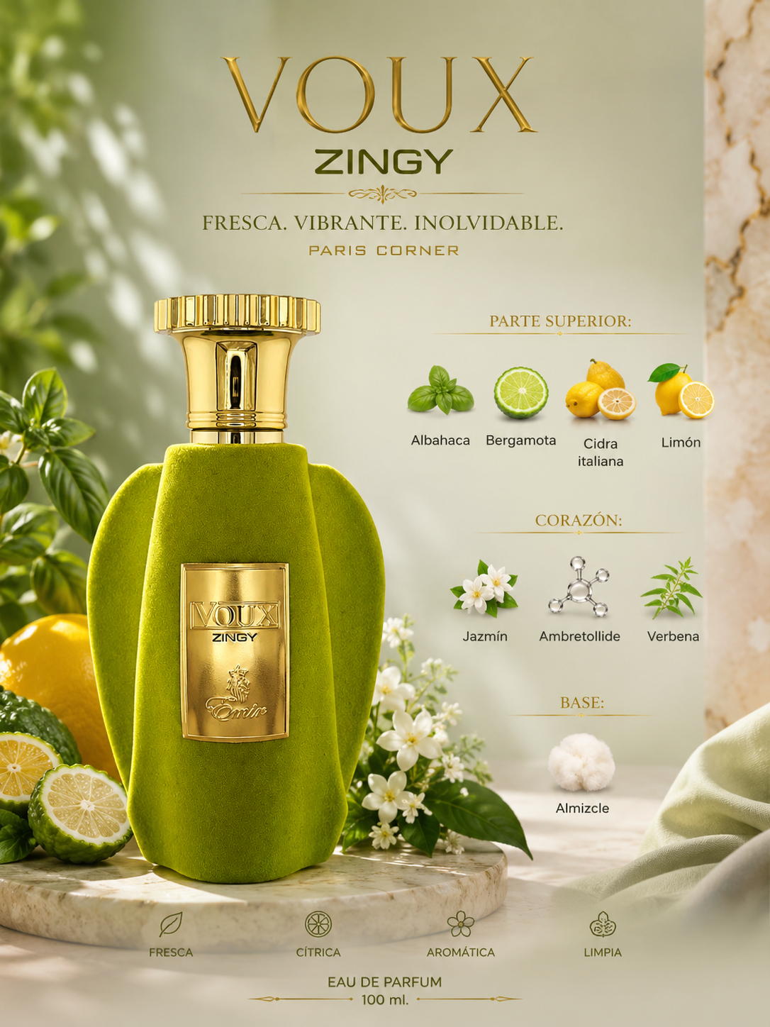 perfume voux zingy de paris corner unisex
